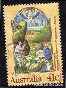Sellos: Australia. Navidad. Adoración de los Pastores. 1989. YT-1136. Usado